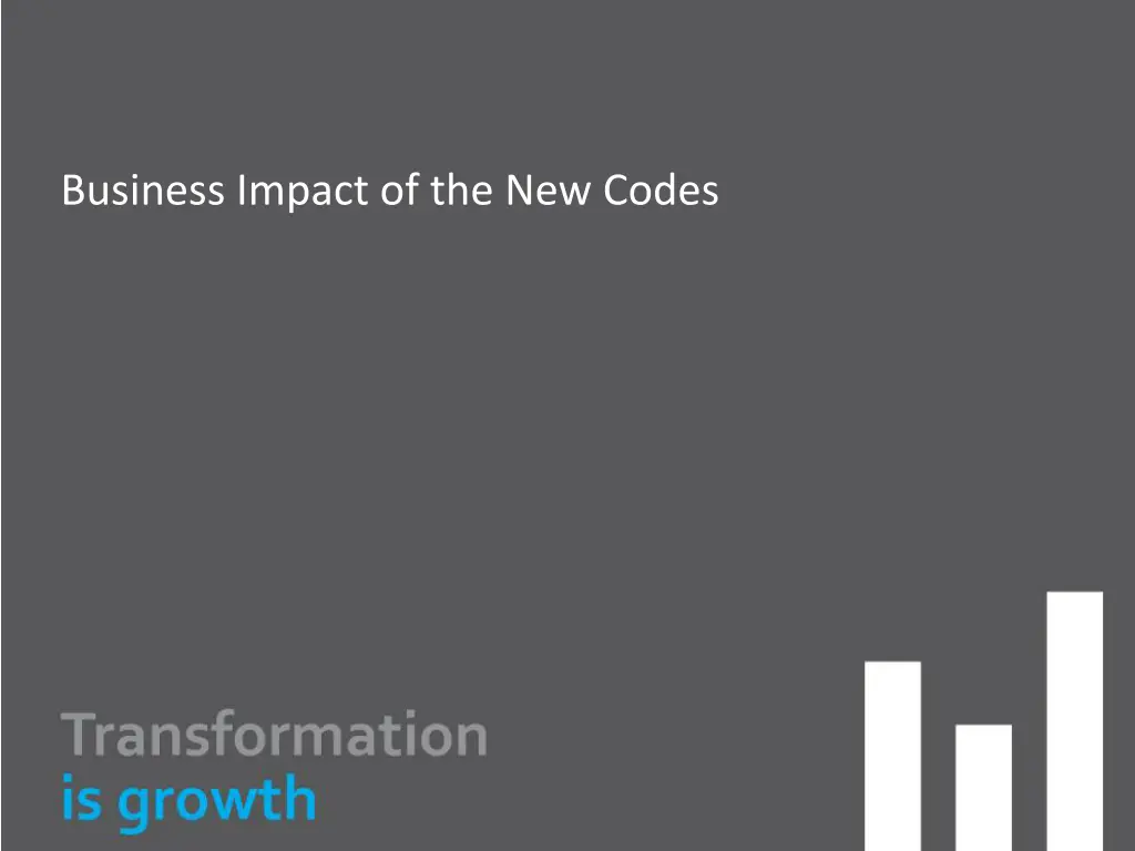 business impact of the new codes