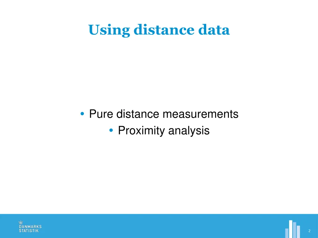 using distance data