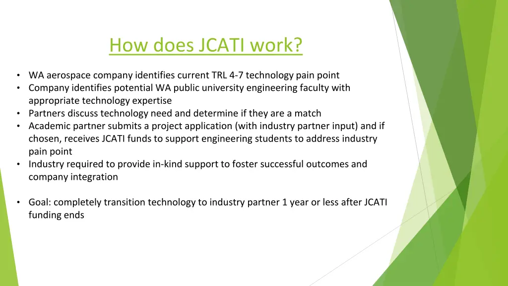 how does jcati work