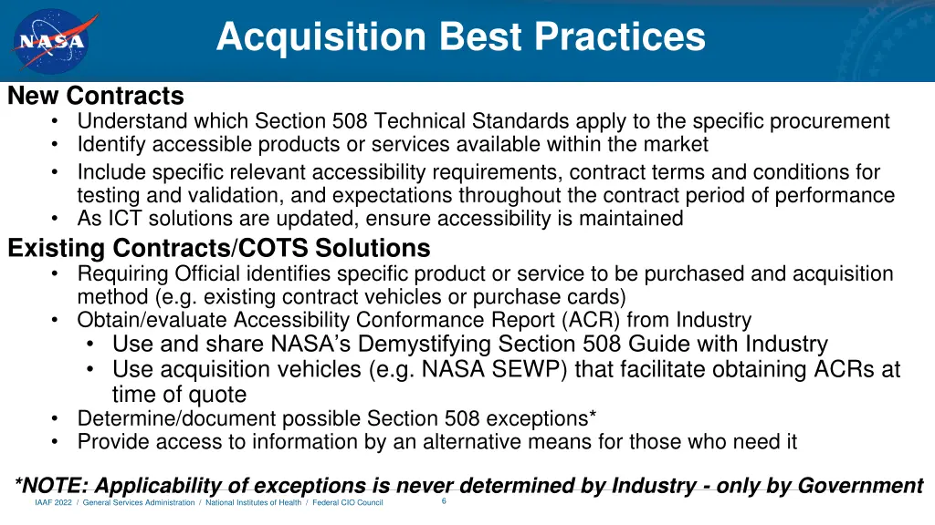 acquisition best practices