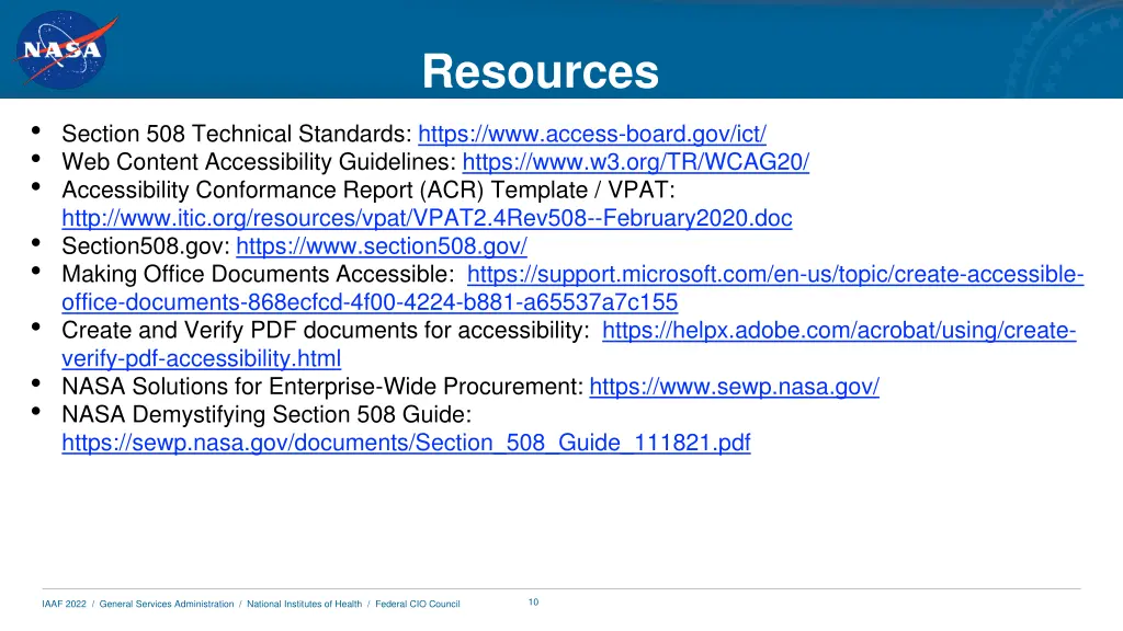 resources