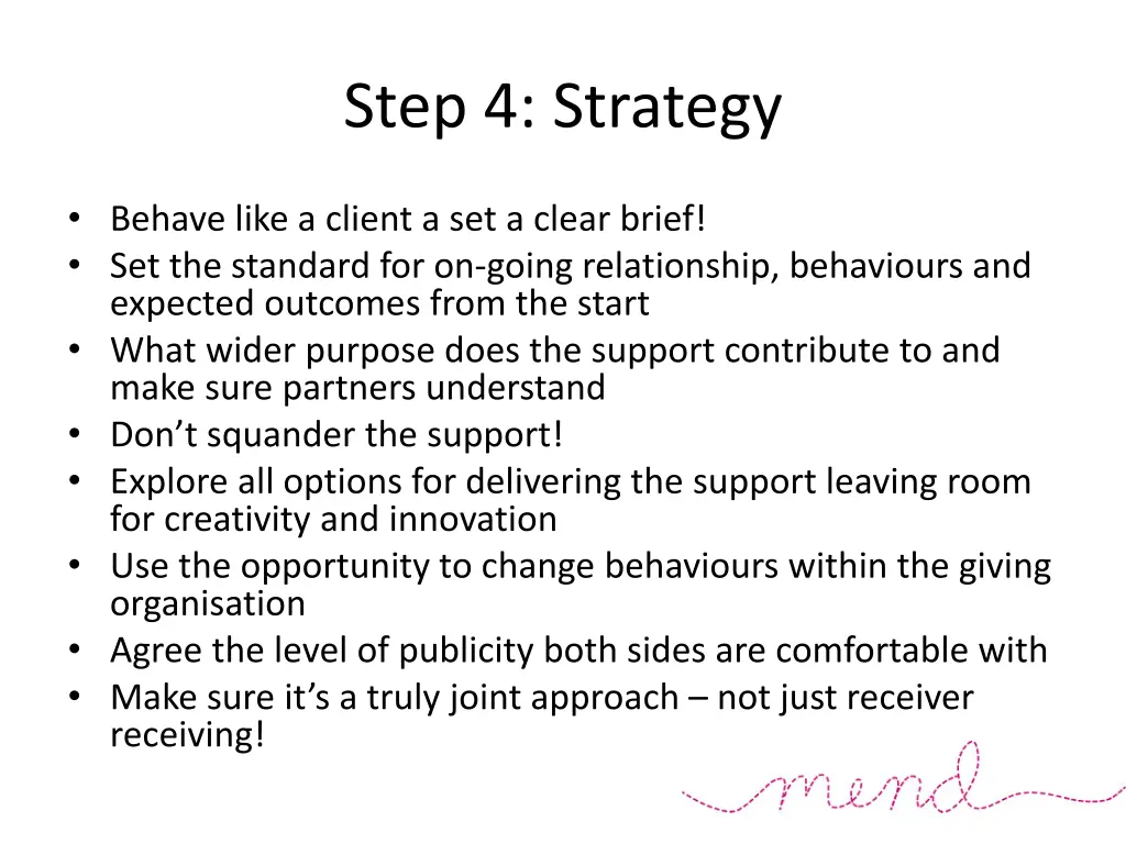 step 4 strategy