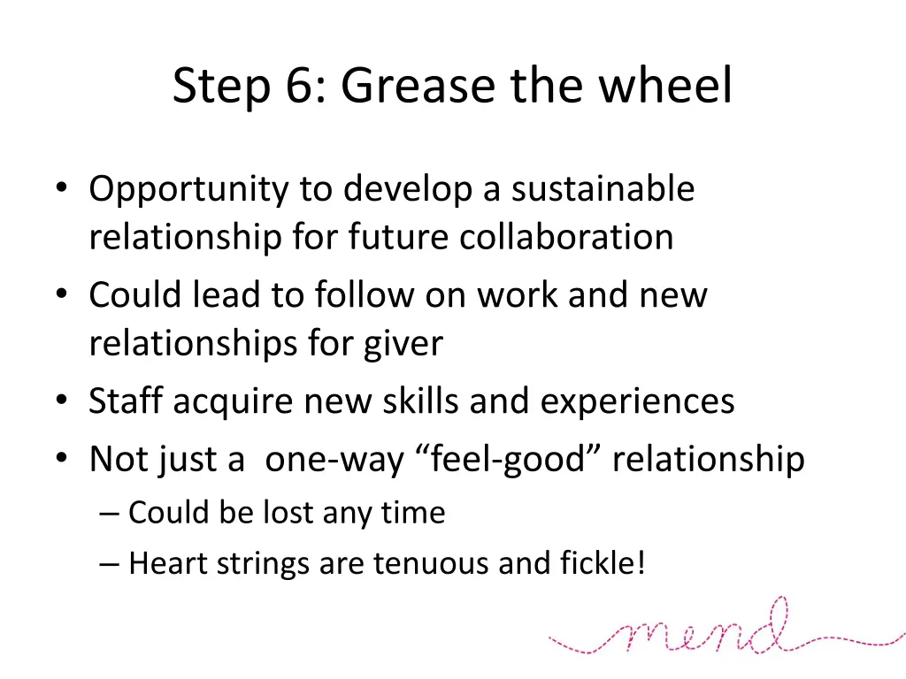 step 6 grease the wheel