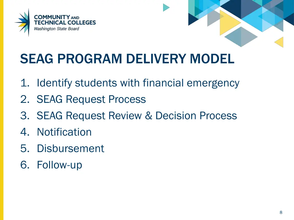 seag program delivery model