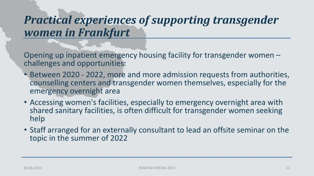 practical experiences of supporting transgender