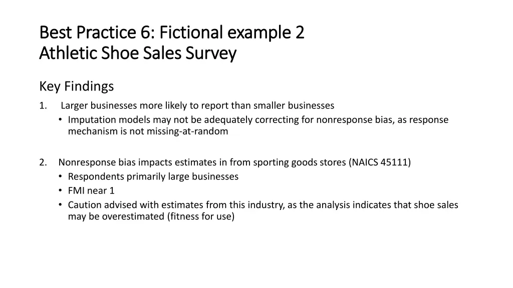 best practice 6 fictional example 2 best practice