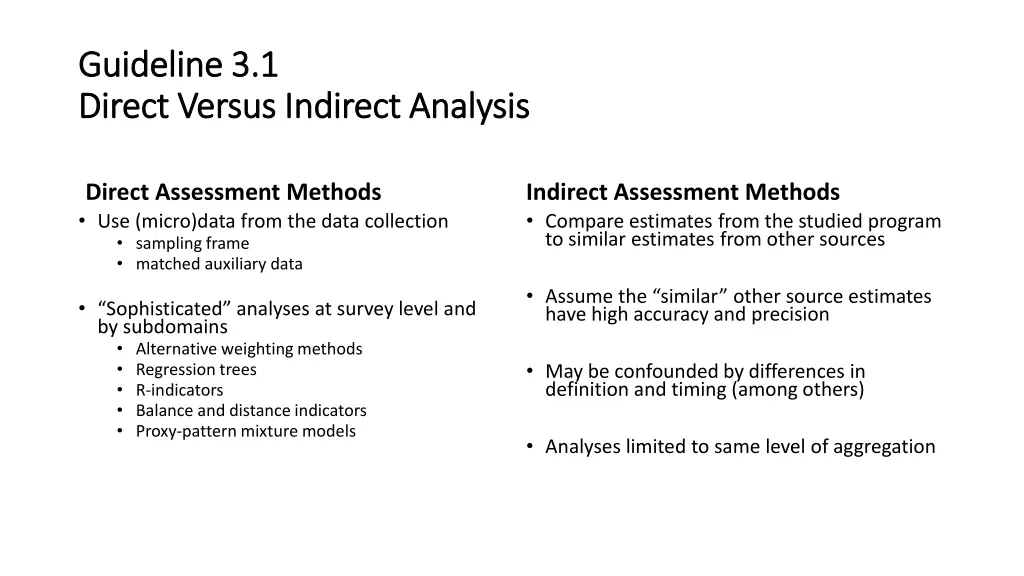 guideline 3 1 guideline 3 1 direct versus