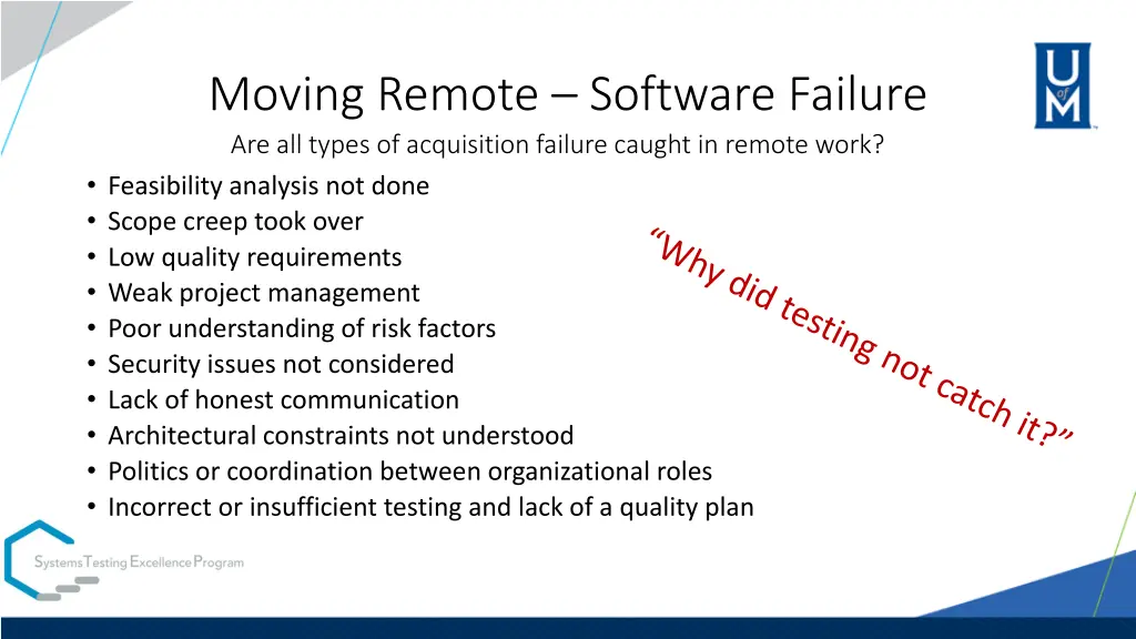 moving remote software failure are all types