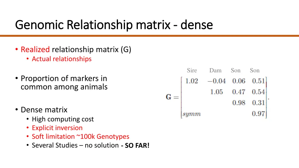 genomic relationship matrix genomic relationship