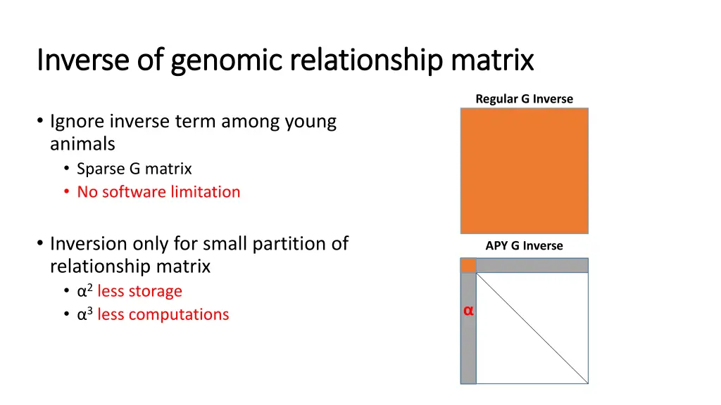 inverse of genomic relationship matrix inverse