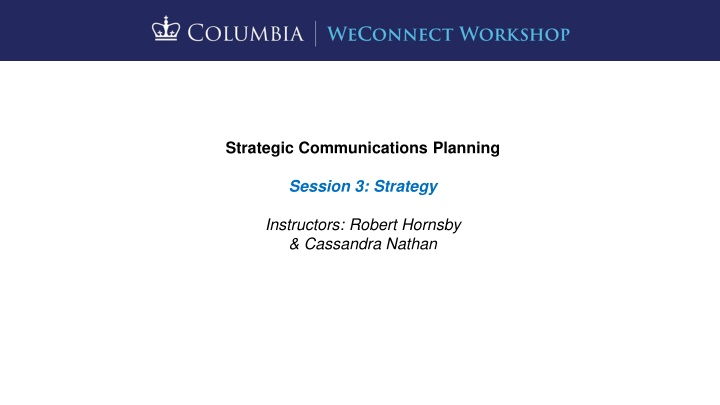 strategic communications planning