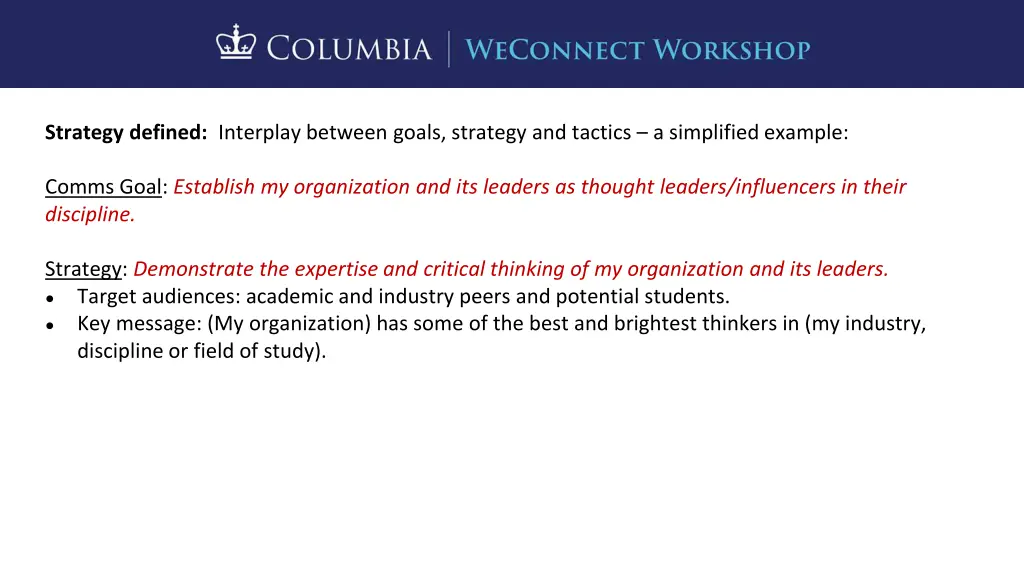 strategy defined interplay between goals strategy 1