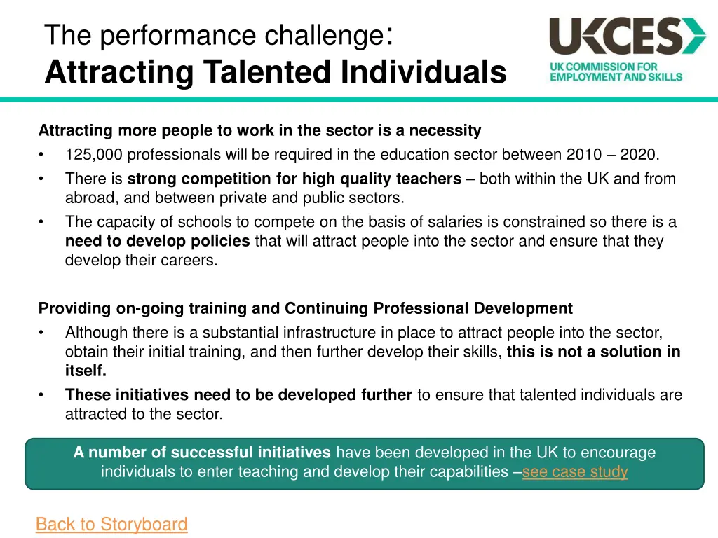 the performance challenge attracting talented