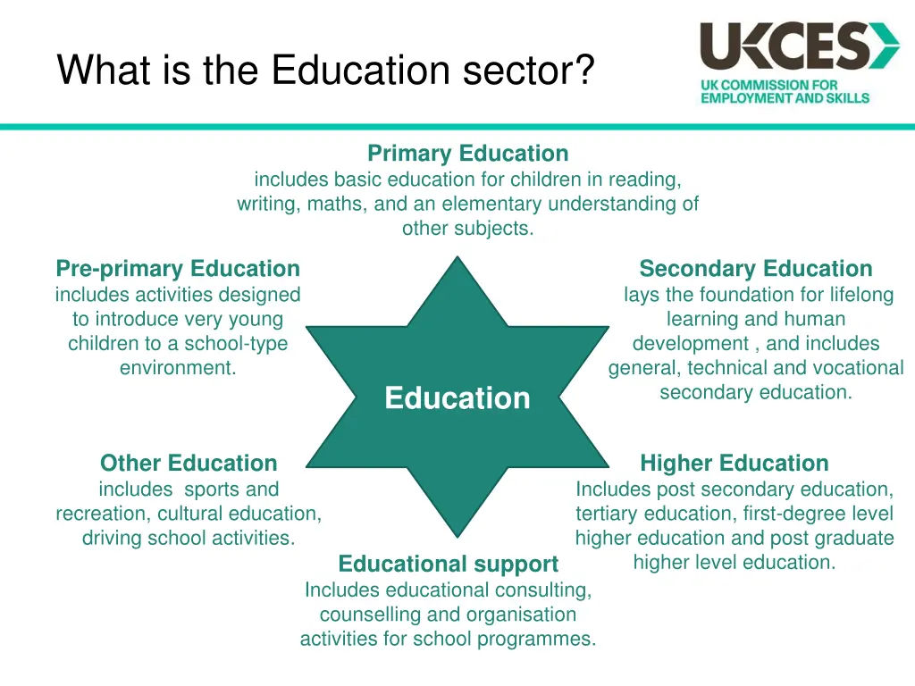 what is the education sector