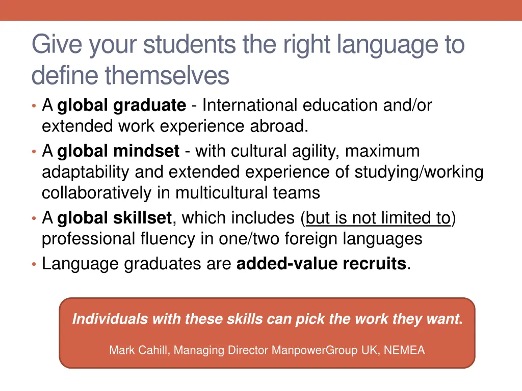 give your students the right language to define