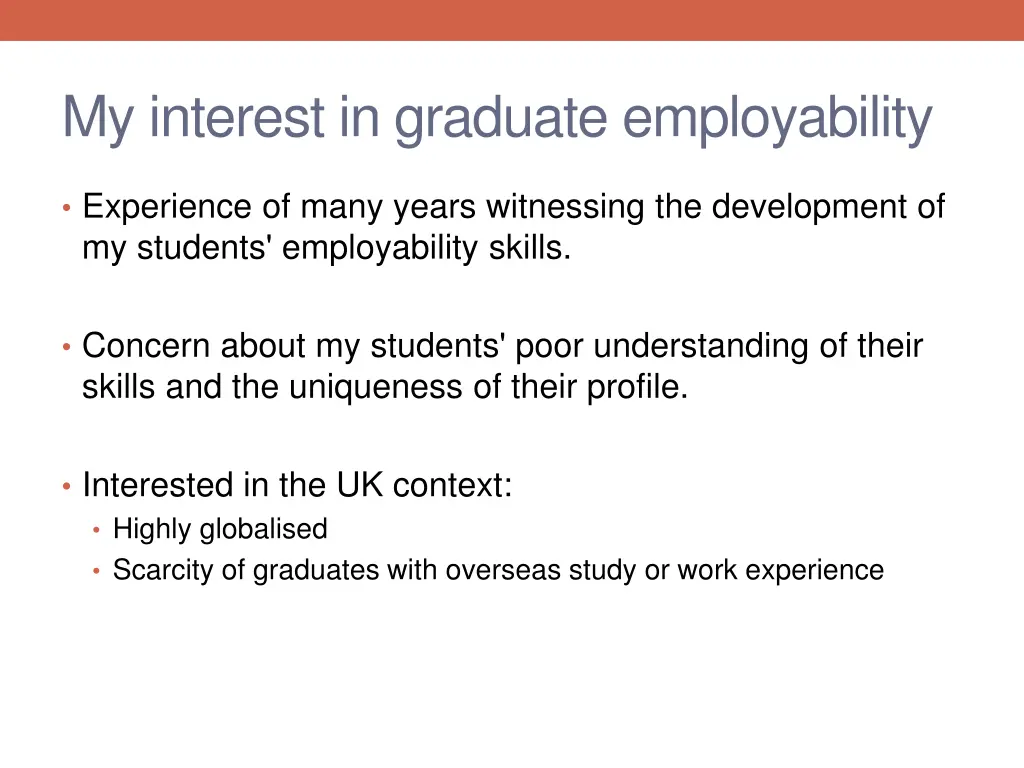 my interest in graduate employability