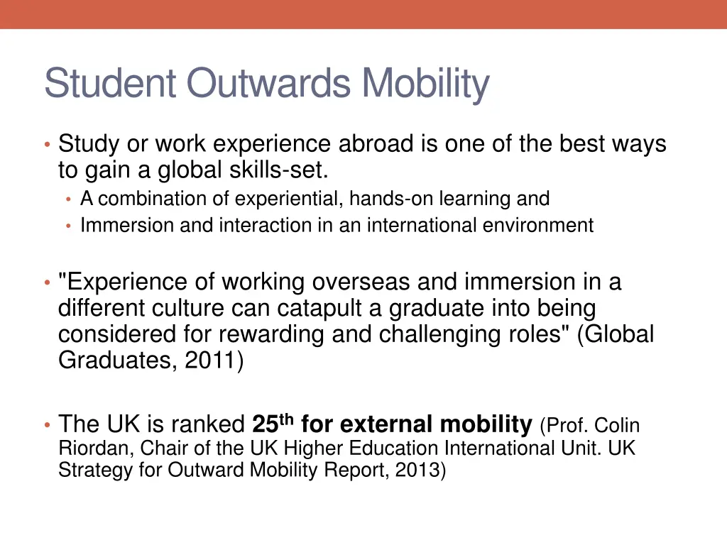 student outwards mobility