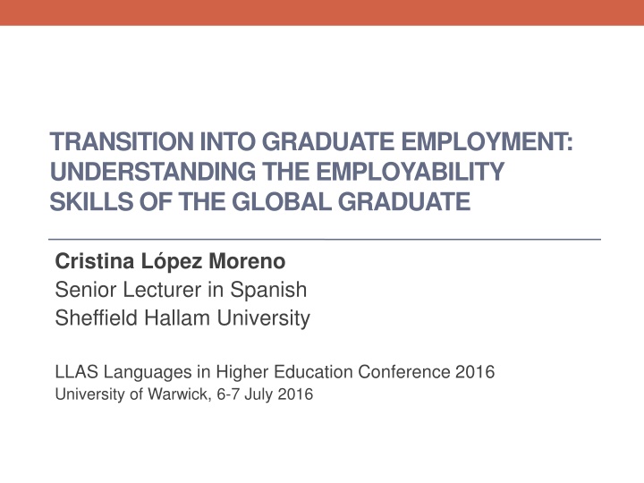 transition into graduate employment understanding