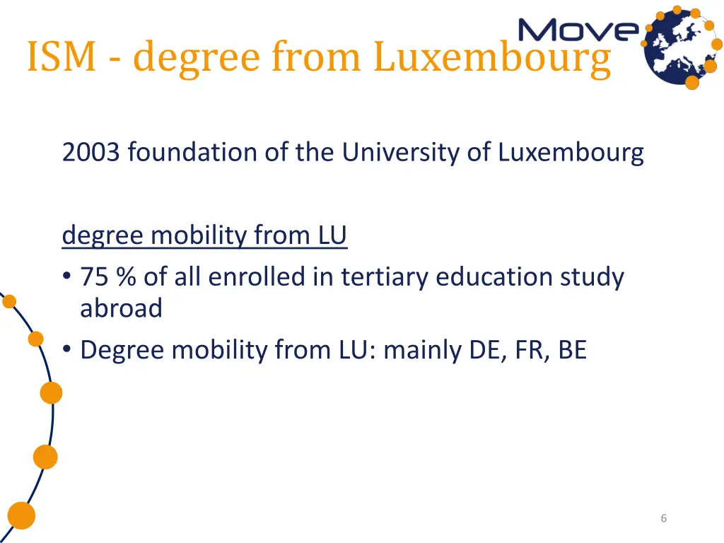 ism degree from luxembourg