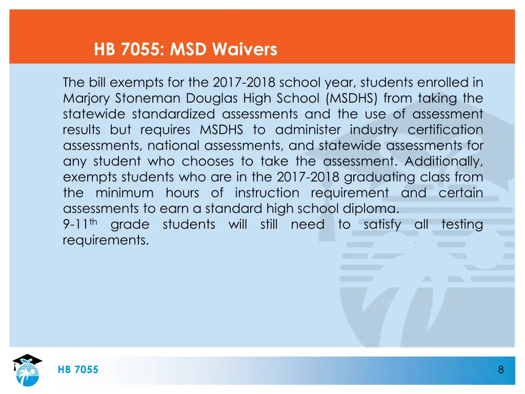 hb 7055 msd waivers