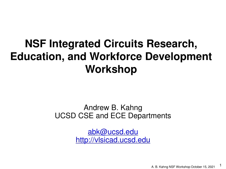 nsf integrated circuits research education