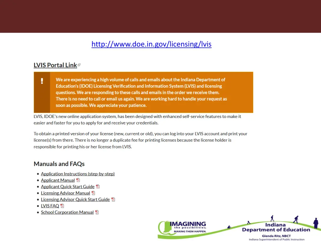 http www doe in gov licensing lvis