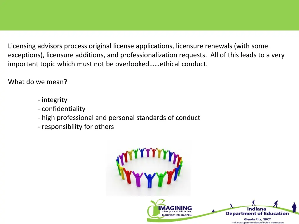 licensing advisors process original license