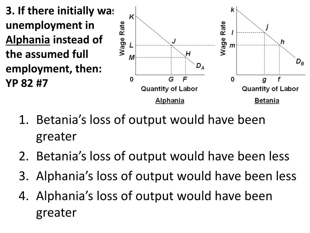 3 if there initially was unemployment in alphania