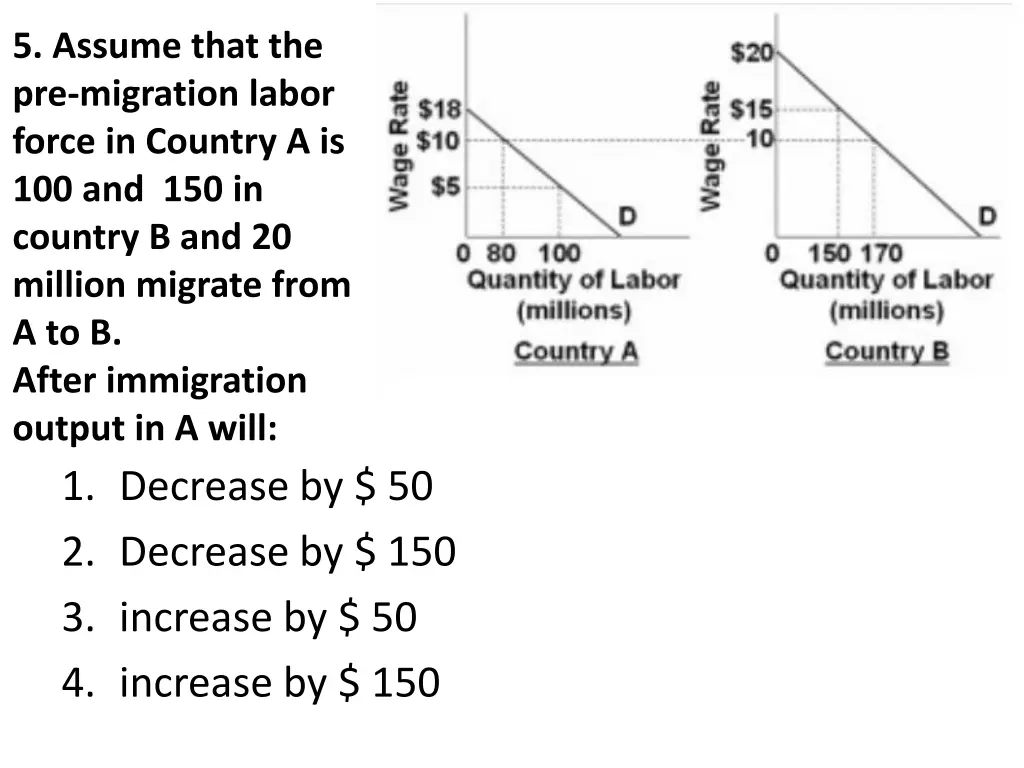 5 assume that the pre migration labor force