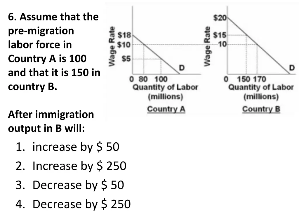 6 assume that the pre migration labor force