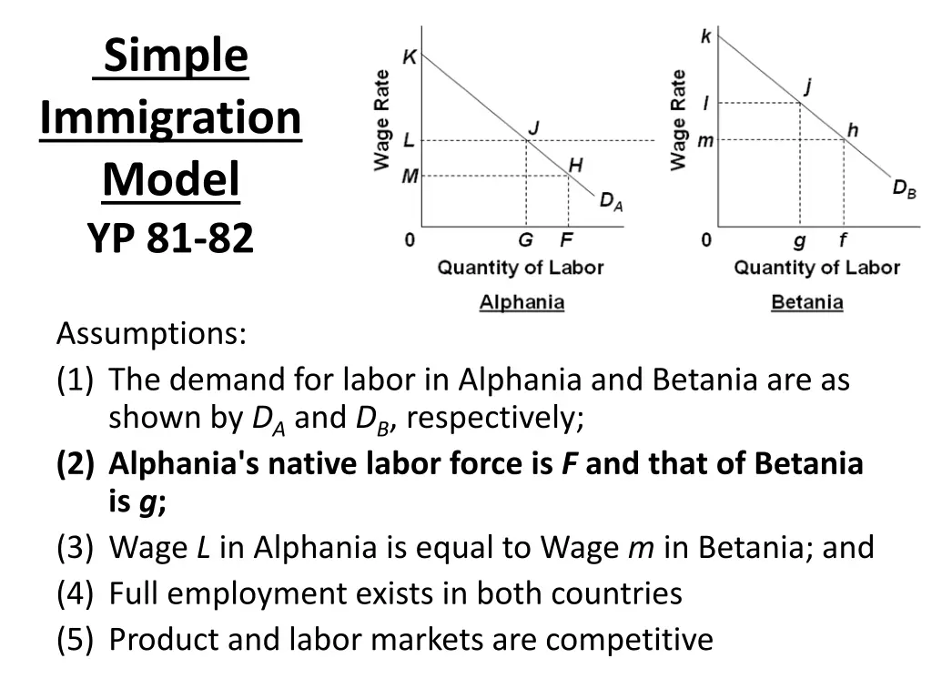 simple immigration model yp 81 82