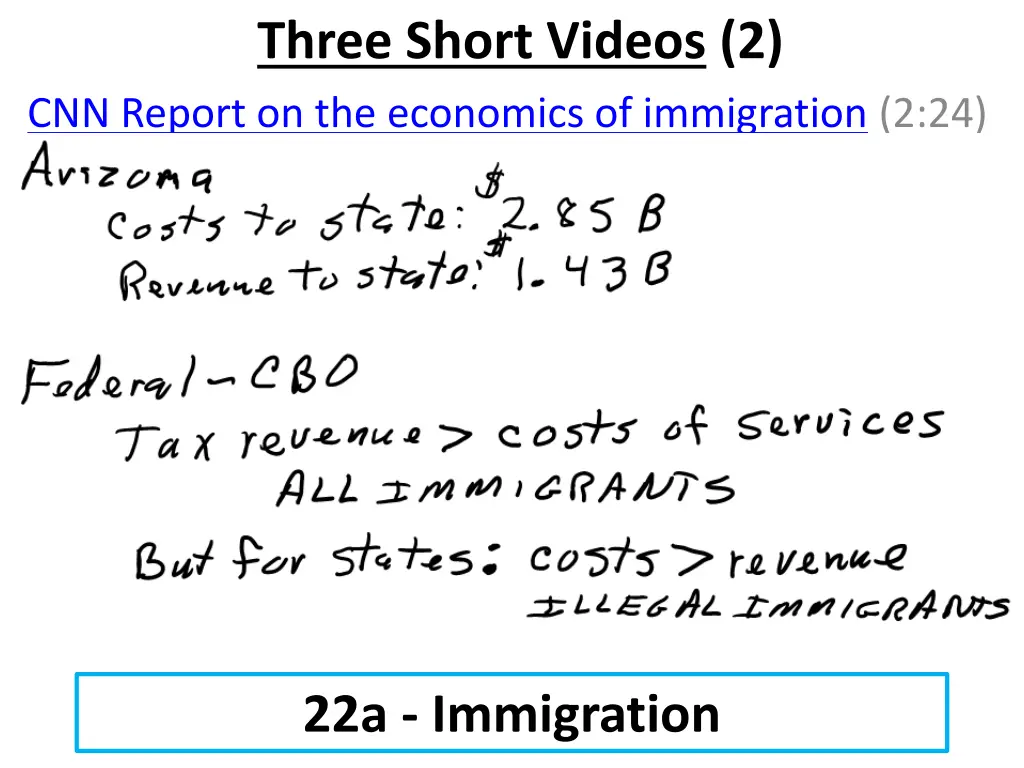 three short videos 2 cnn report on the economics 1