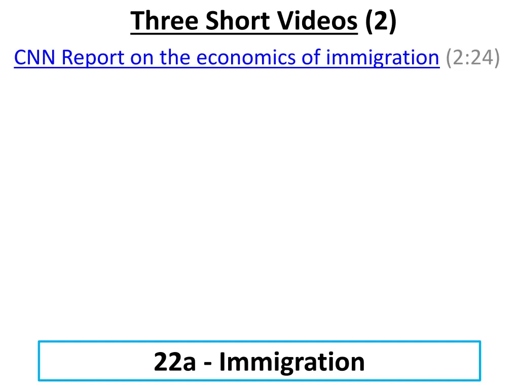 three short videos 2 cnn report on the economics