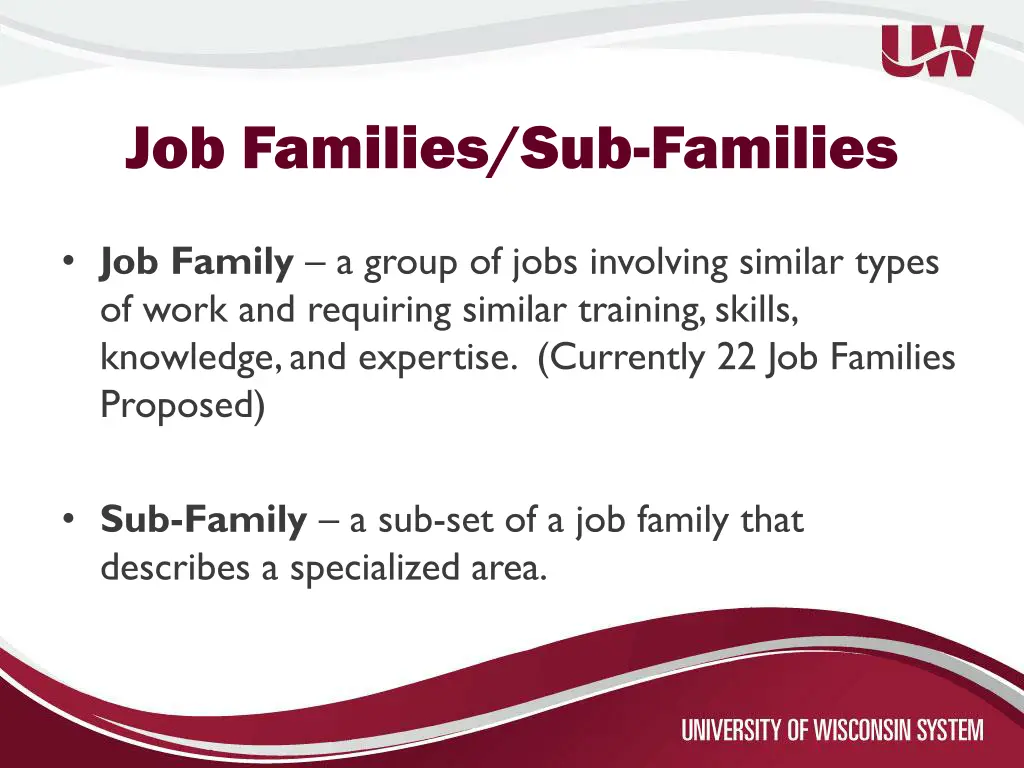 job families sub families