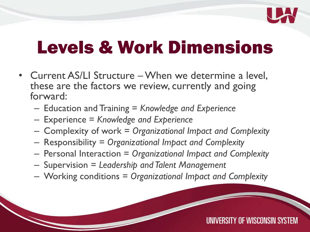 levels work dimensions 1