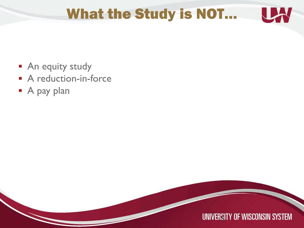 what the study is not