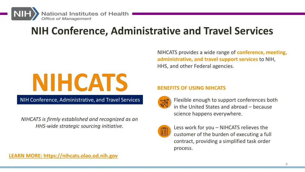 nih conference administrative and travel services