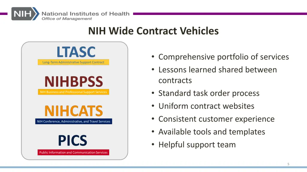 nih wide contract vehicles