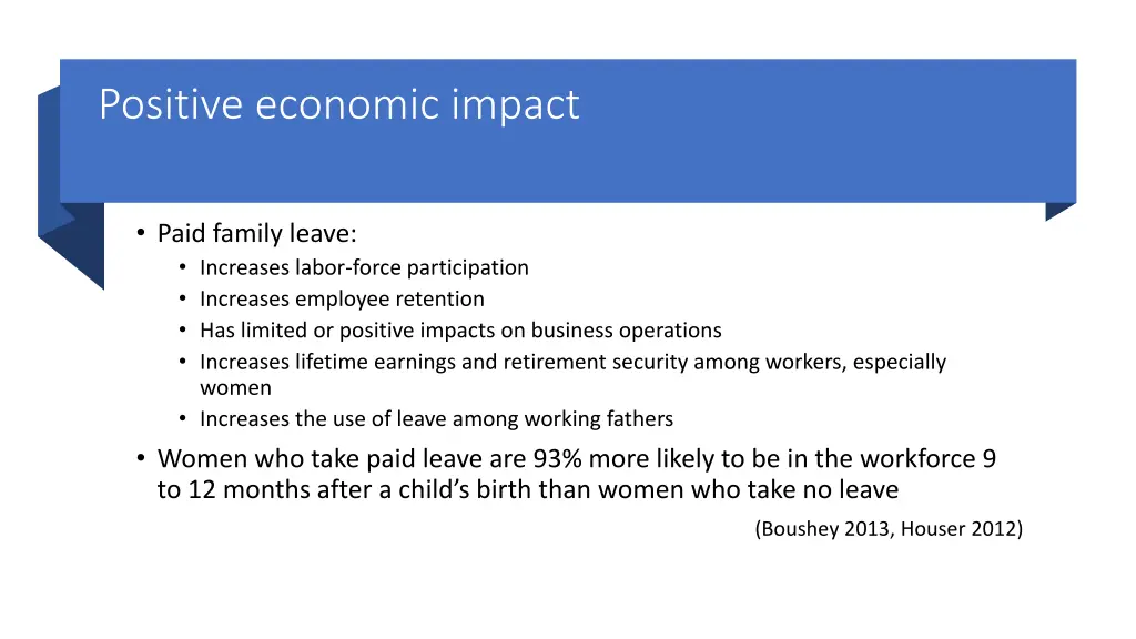 positive economic impact