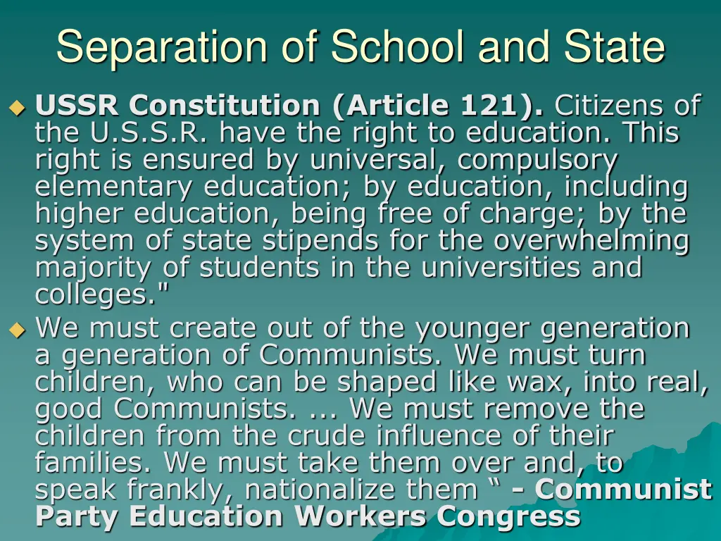 separation of school and state 1