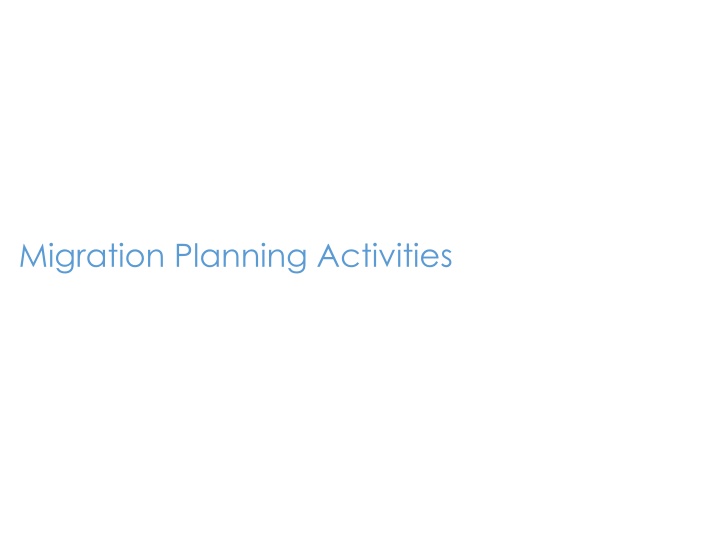 migration planning activities