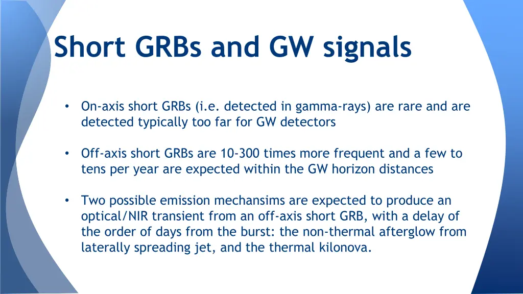 short grbs and gw signals