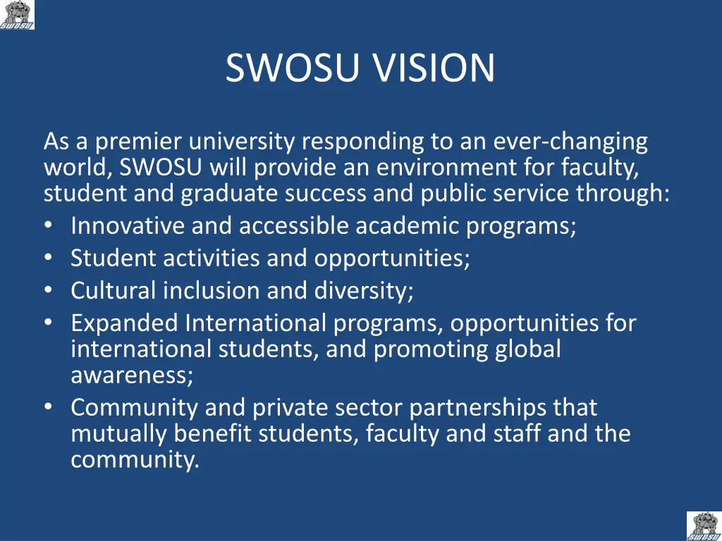 swosu vision