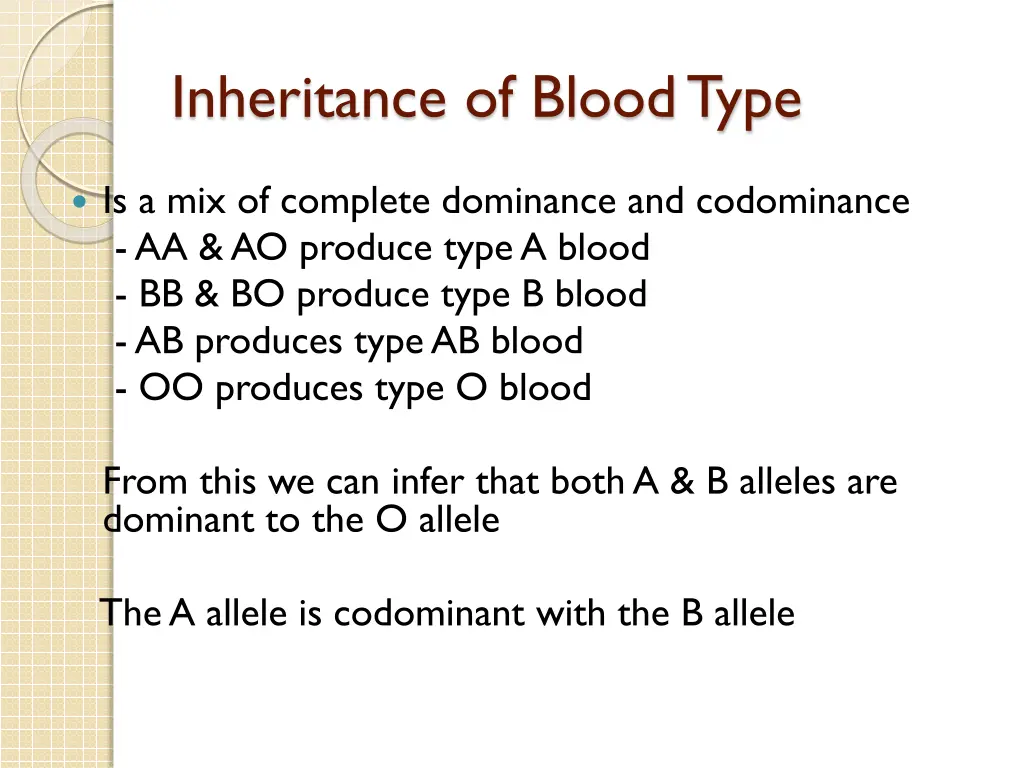 inheritance of blood type