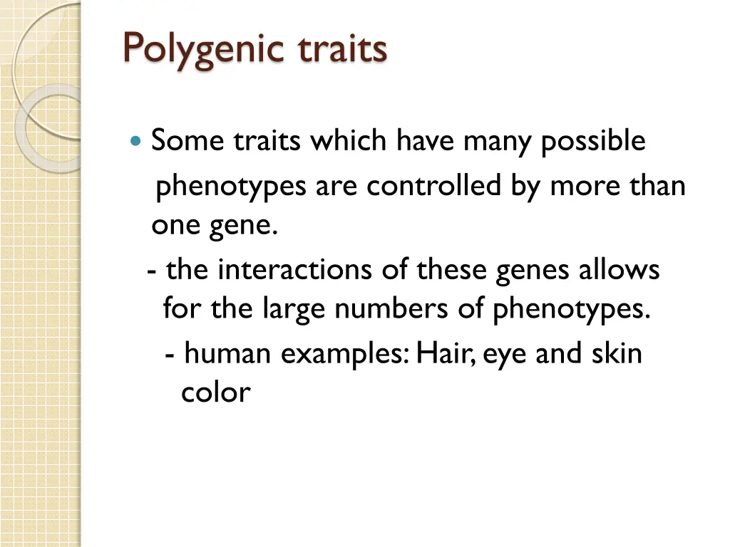 polygenic traits