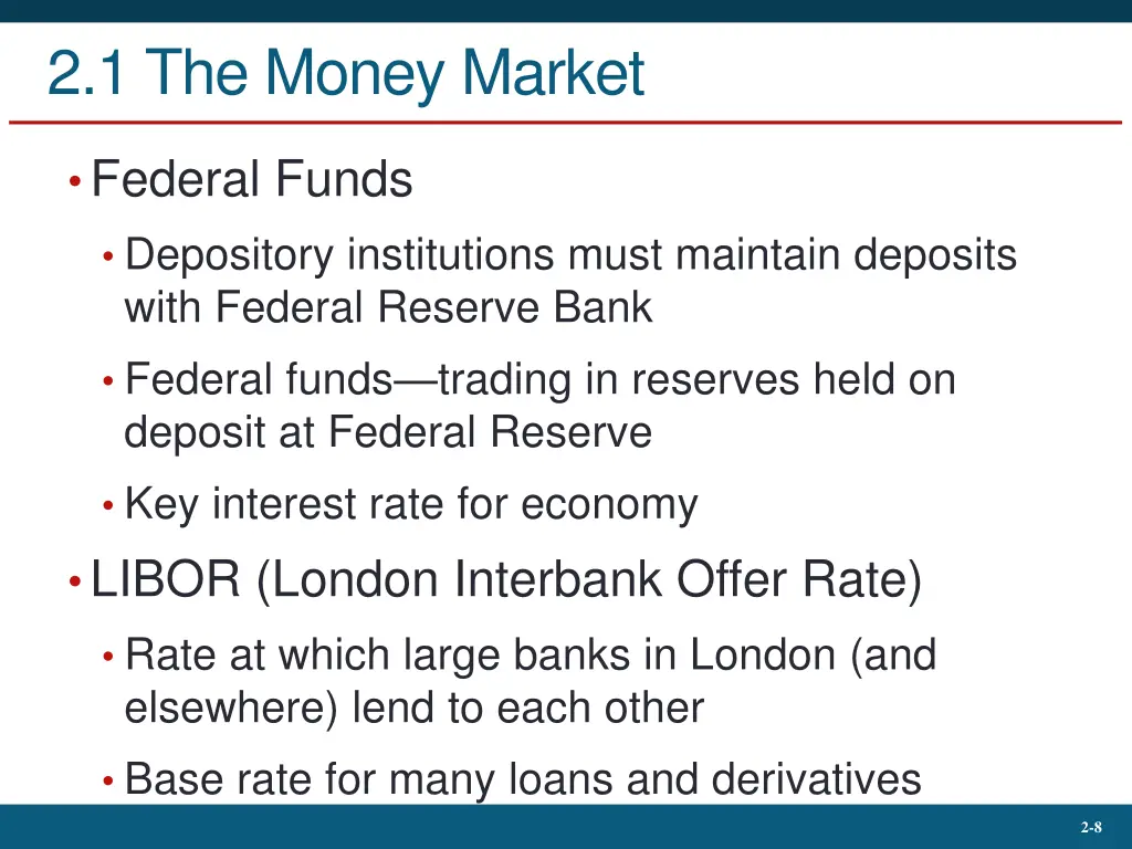 2 1 the money market 5