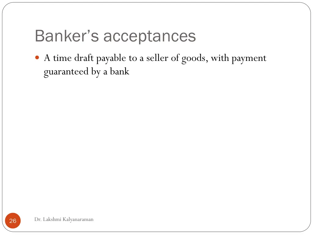 banker s acceptances