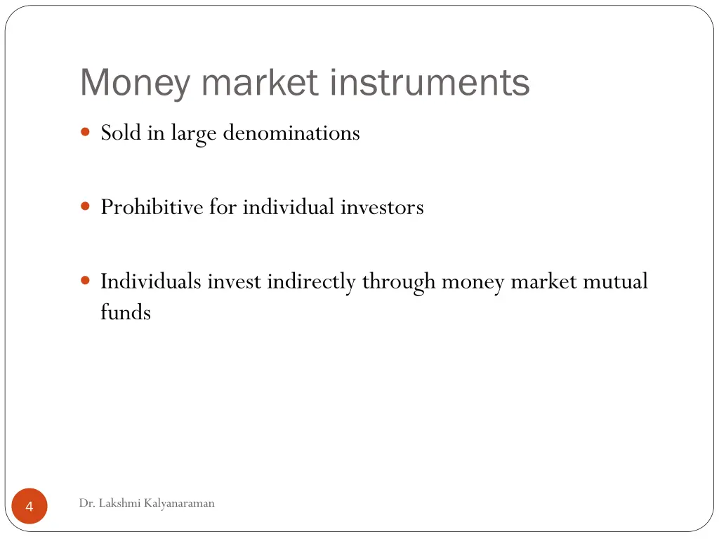 money market instruments