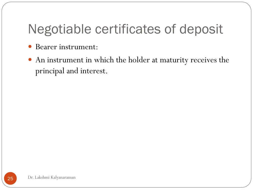 negotiable certificates of deposit 1