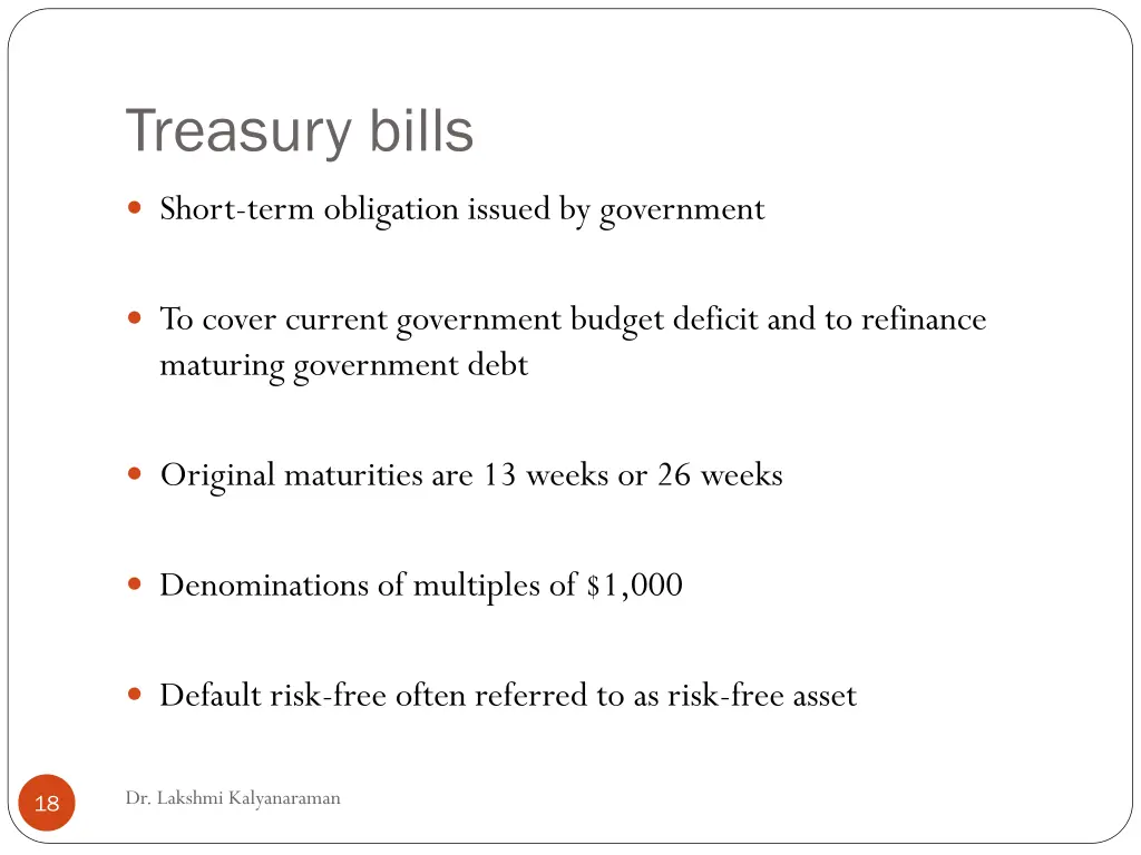 treasury bills